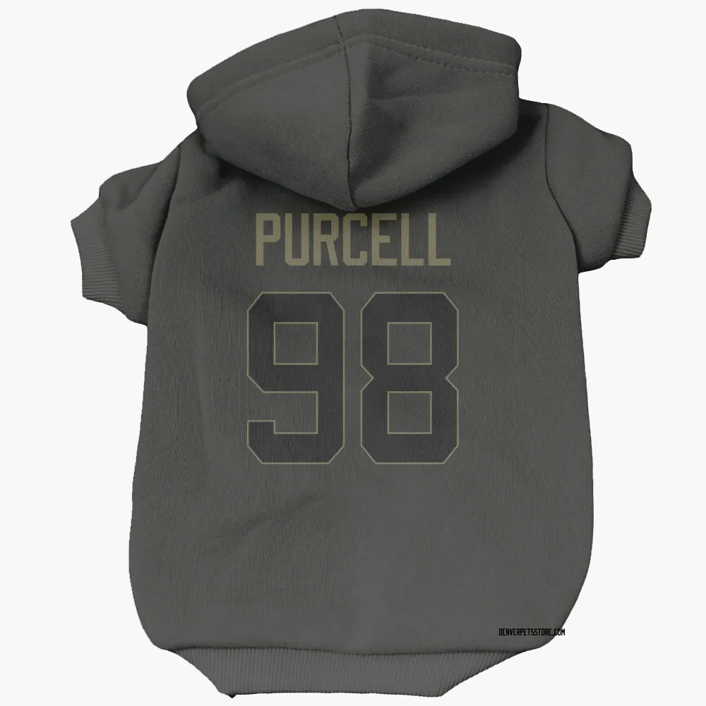 Denver Broncos Mike Purcell Black Service Pet Hoodie for Dog & Cat