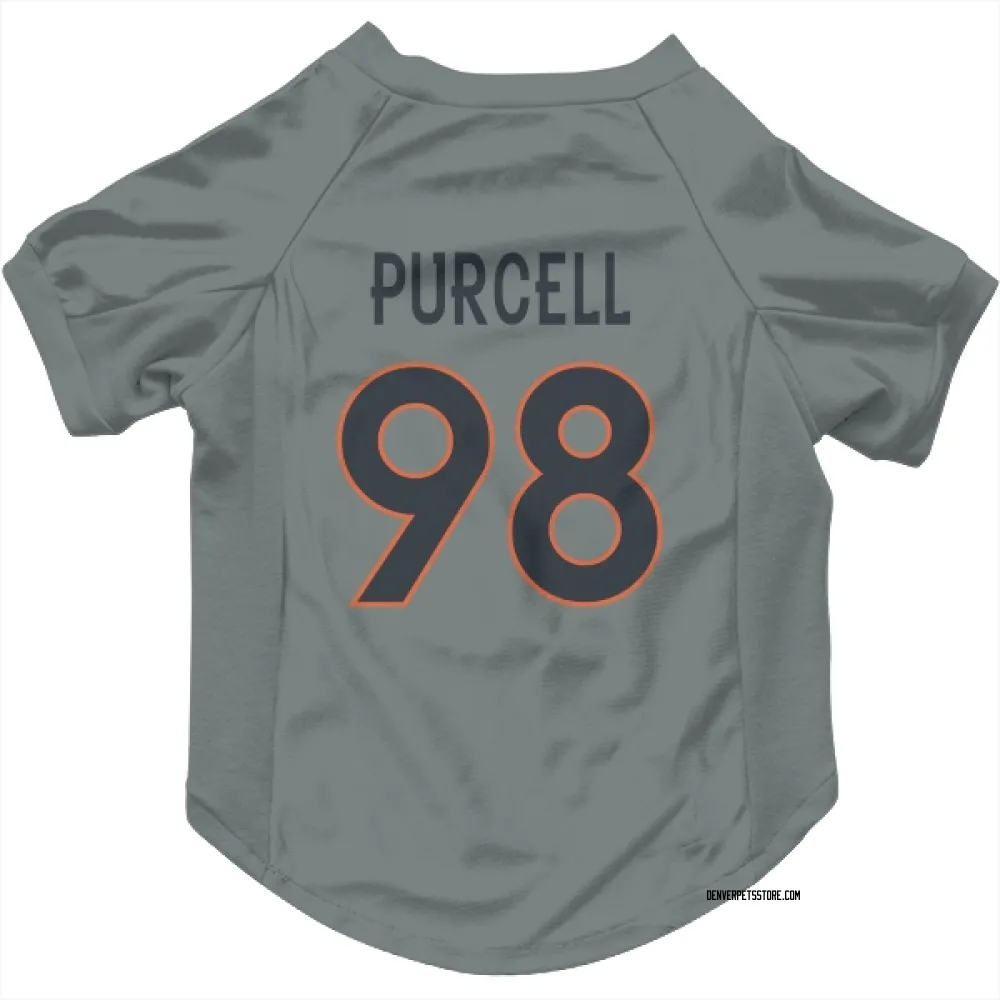 Denver Broncos Mike Purcell Gray Pet Jersey for Dog & Cat