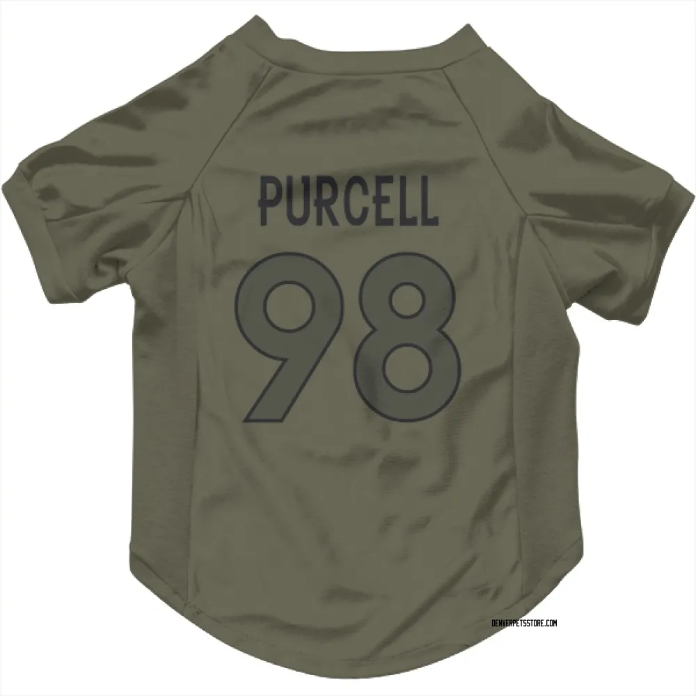 Denver Broncos Mike Purcell Olive Pet Jersey for Dog & Cat
