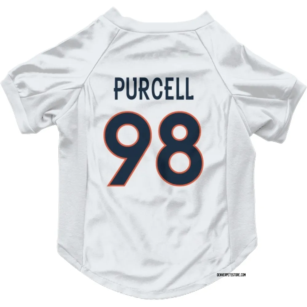 Denver Broncos Mike Purcell White Pet Jersey for Dog & Cat