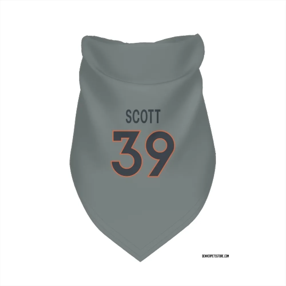 Denver Broncos Miles Scott Gray Pet Bandana for Dog & Cat