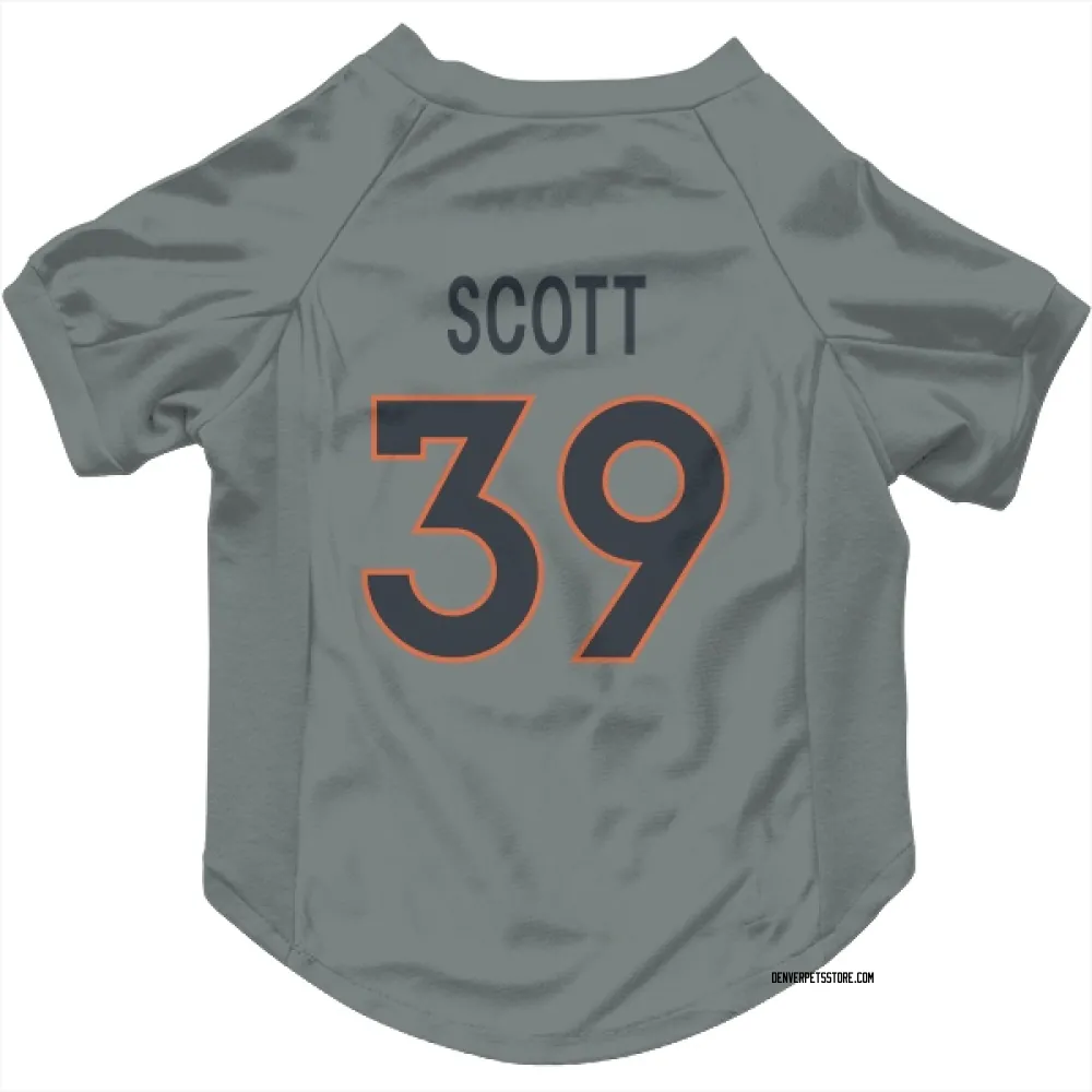 Denver Broncos Miles Scott Gray Pet Jersey for Dog & Cat