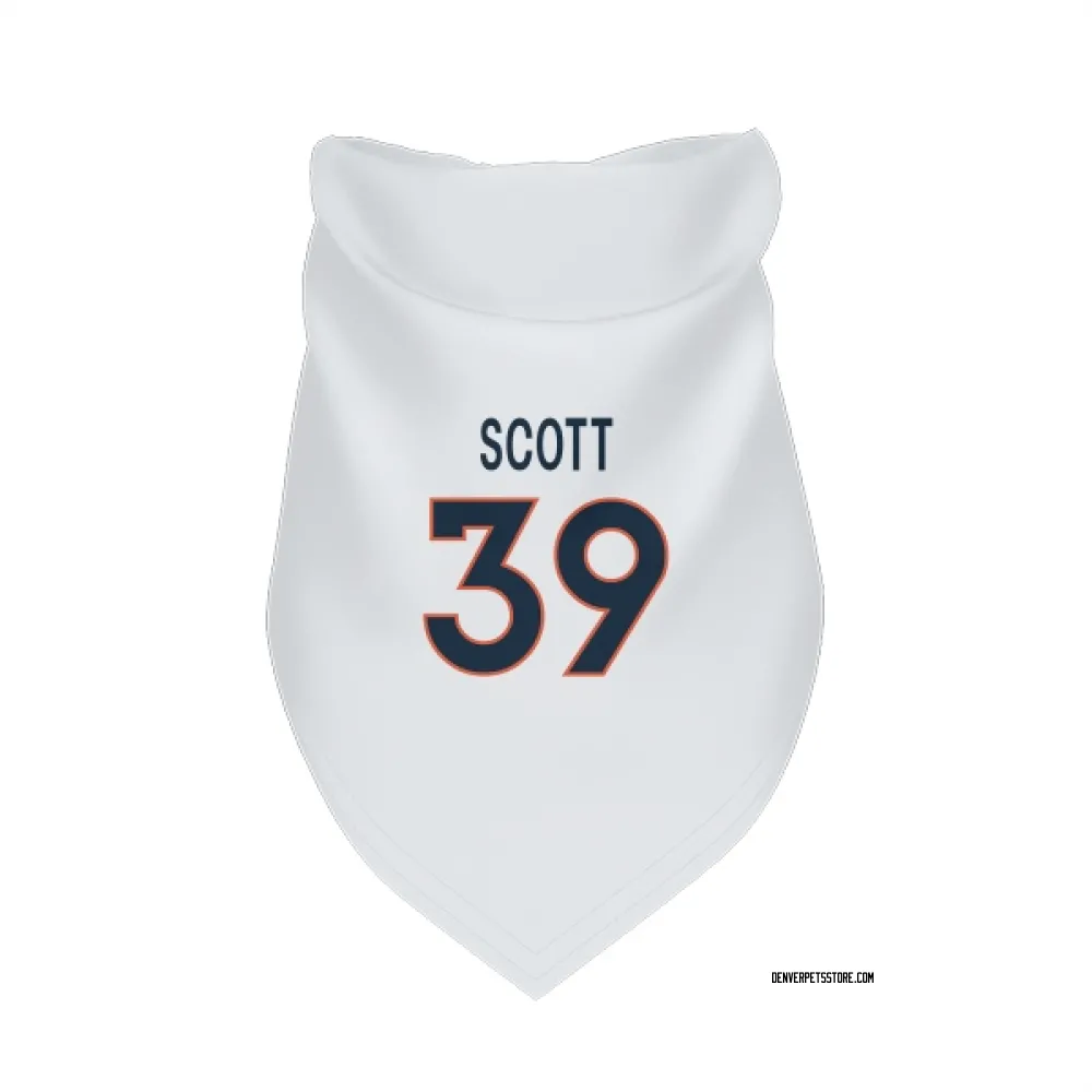 Denver Broncos Miles Scott White Pet Bandana for Dog & Cat