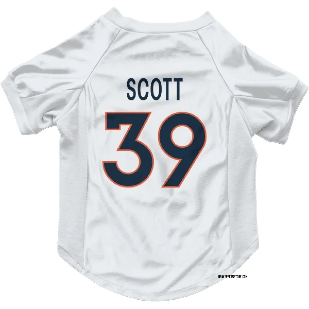 Denver Broncos Miles Scott White Pet Jersey for Dog & Cat