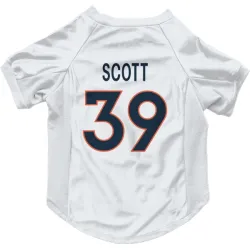 Denver Broncos Miles Scott White Pet Jersey for Dog & Cat