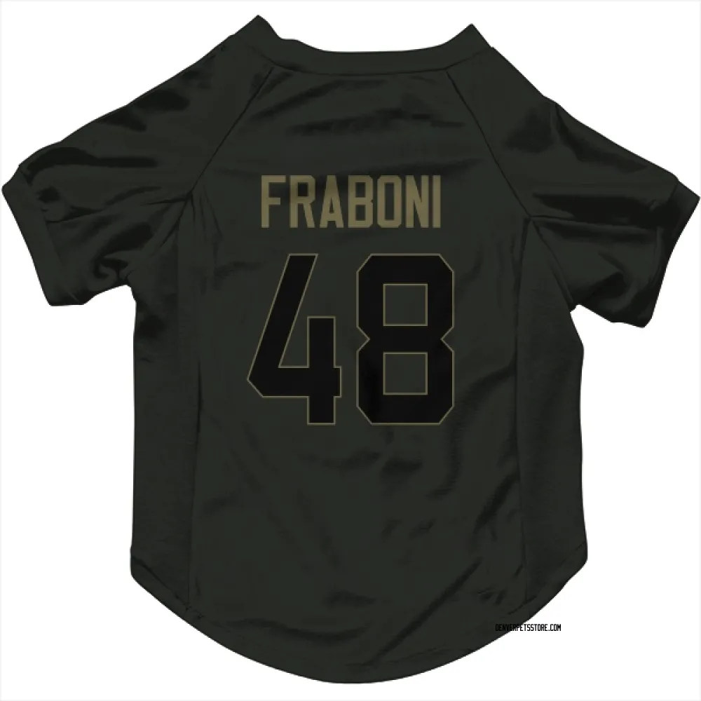 Denver Broncos Mitchell Fraboni Black Service Pet Jersey for Dog & Cat