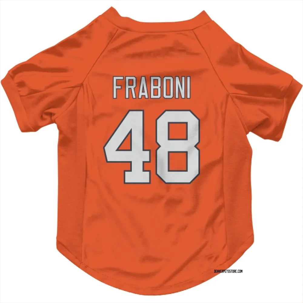 Denver Broncos Mitchell Fraboni Orange Pet Jersey for Dog & Cat