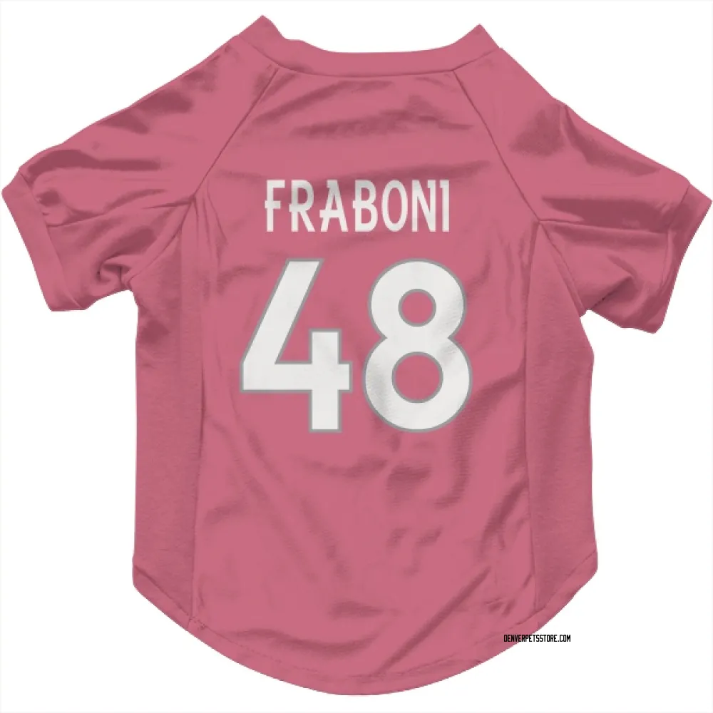 Denver Broncos Mitchell Fraboni Pink Pet Jersey for Dog & Cat