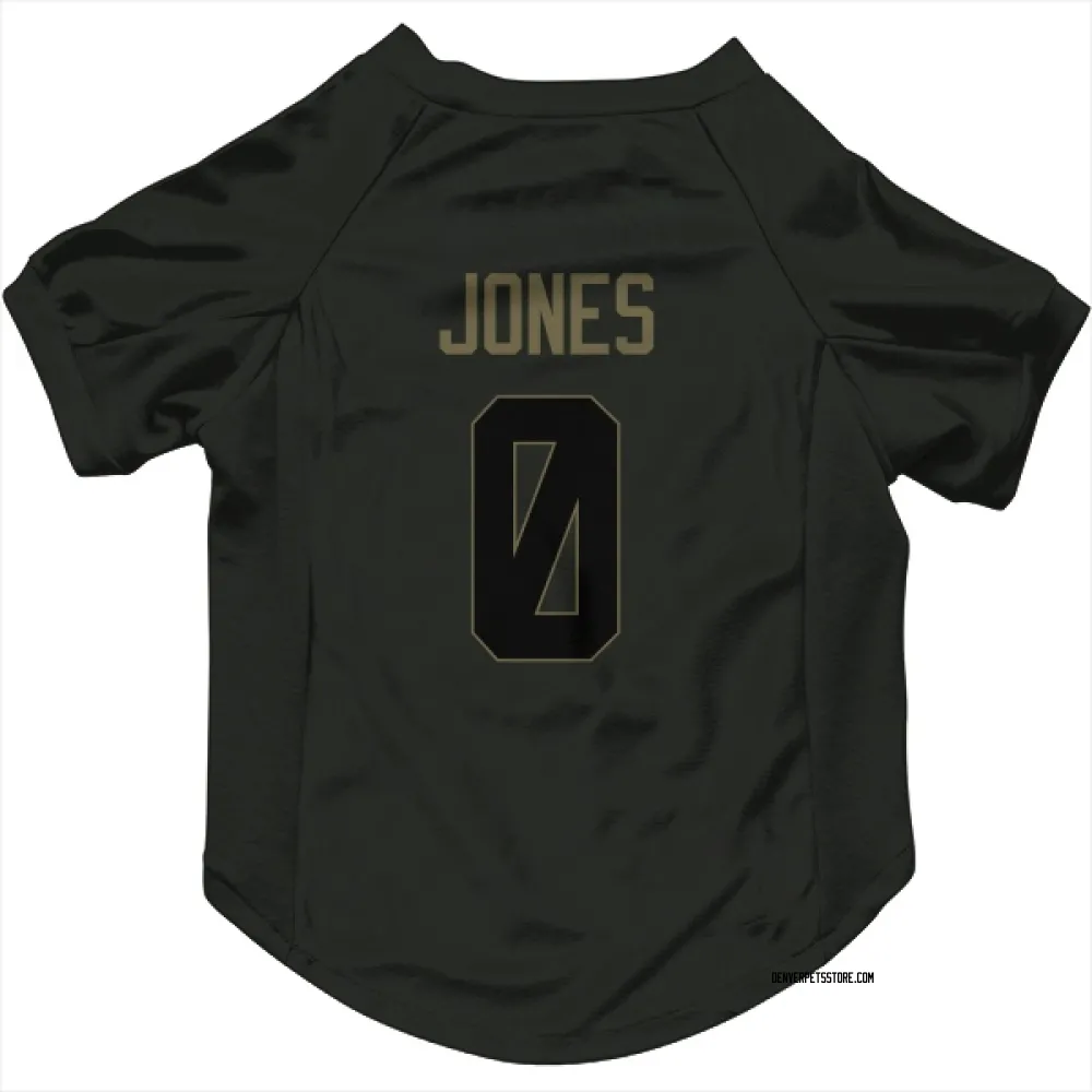 Denver Broncos Nash Jones Black Service Pet Jersey for Dog & Cat