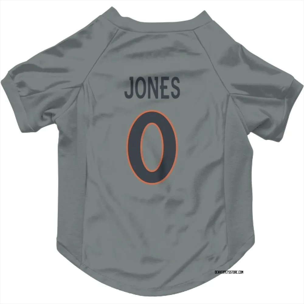Denver Broncos Nash Jones Gray Pet Jersey for Dog & Cat