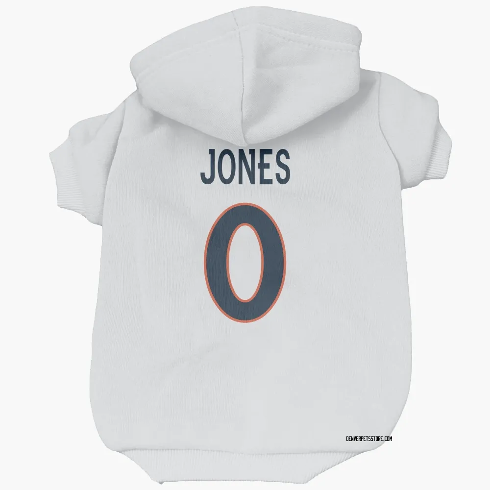 Denver Broncos Nash Jones White Pet Hoodie for Dog & Cat
