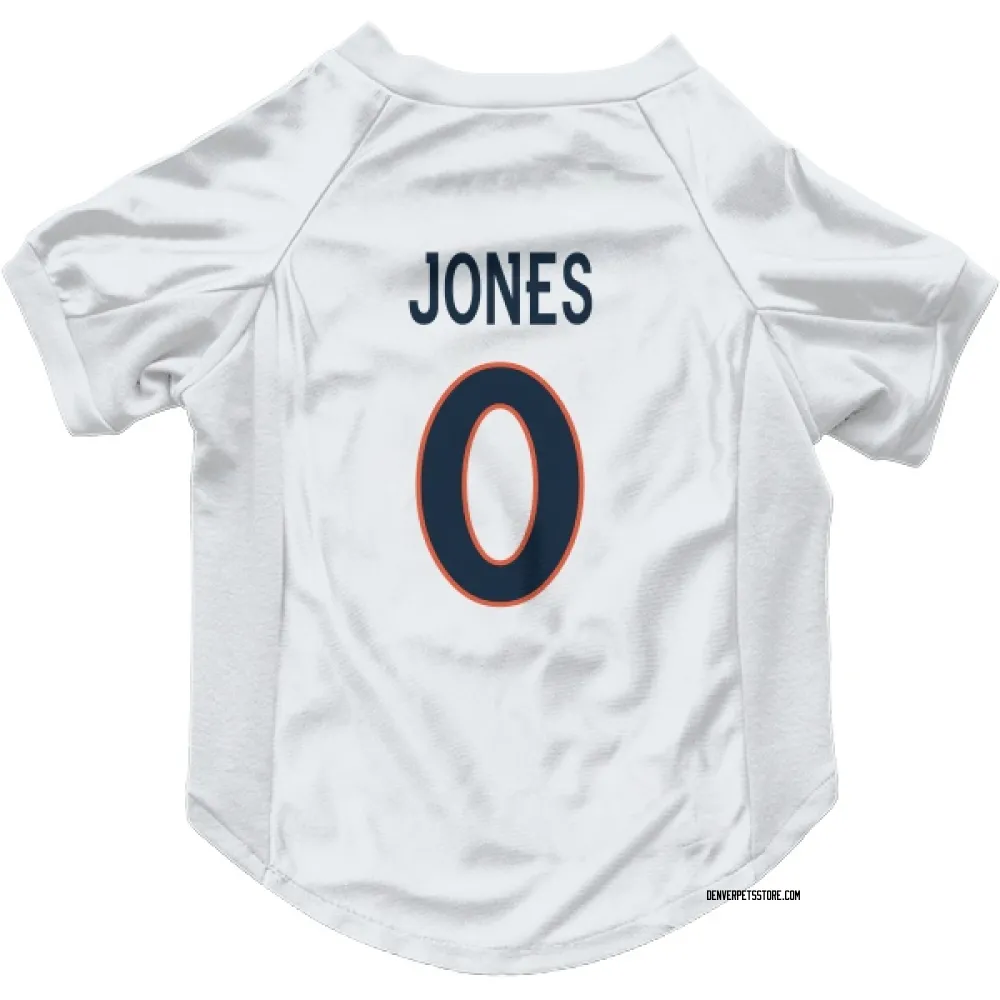 Denver Broncos Nash Jones White Pet Jersey for Dog & Cat