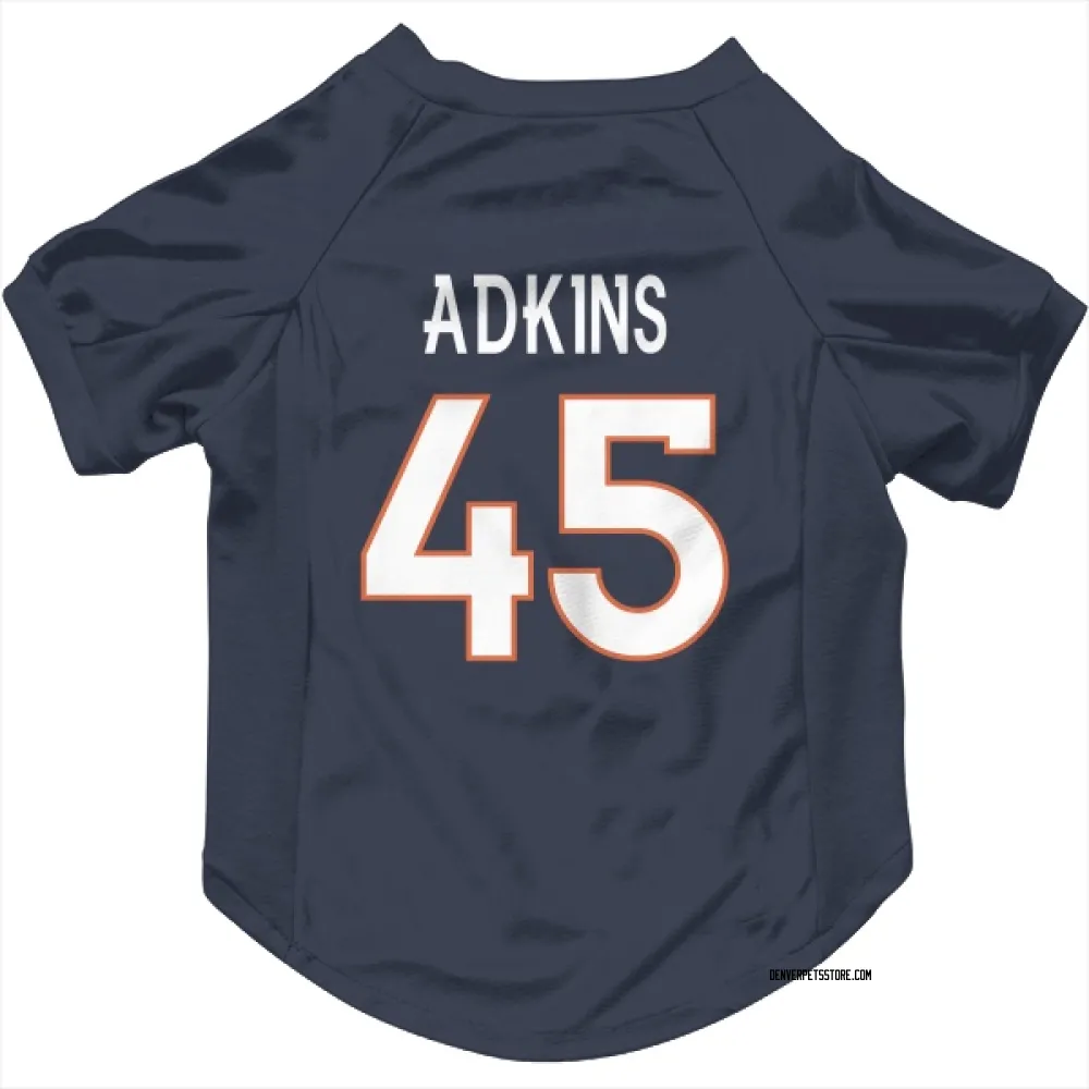 Denver Broncos Nate Adkins Navy Pet Jersey for Dog & Cat
