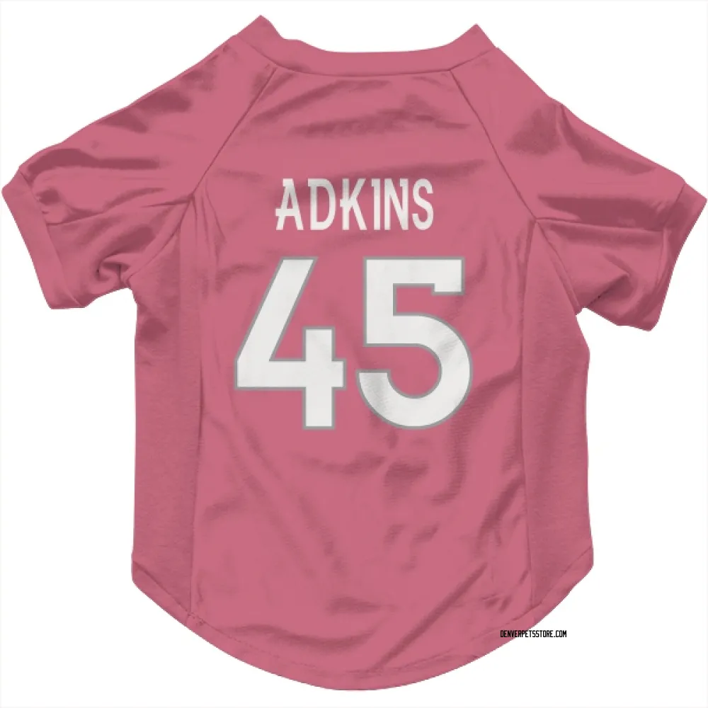 Denver Broncos Nate Adkins Pink Pet Jersey for Dog & Cat
