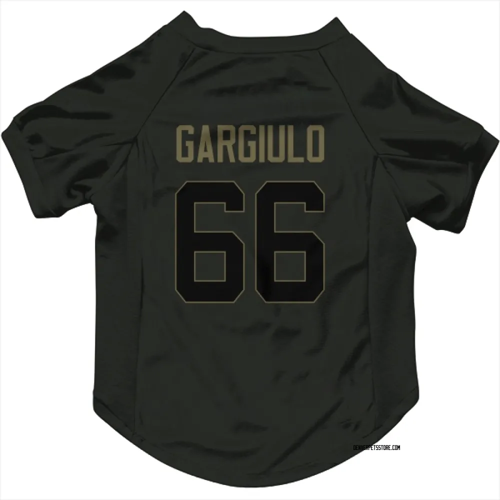 Denver Broncos Nick Gargiulo Black Service Pet Jersey for Dog & Cat