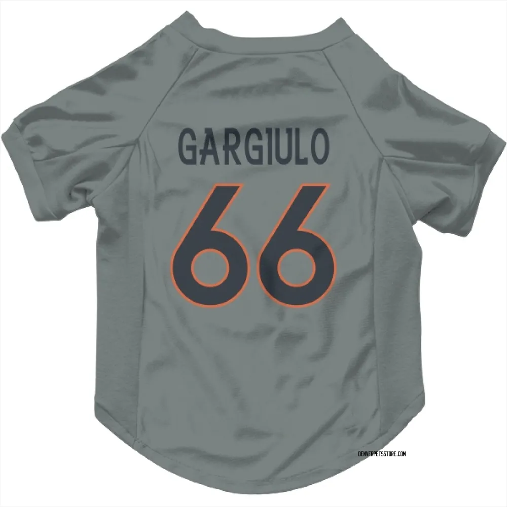 Denver Broncos Nick Gargiulo Gray Pet Jersey for Dog & Cat