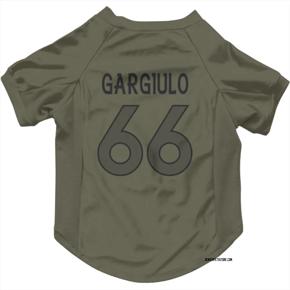 Denver Broncos Nick Gargiulo Olive Pet Jersey for Dog & Cat