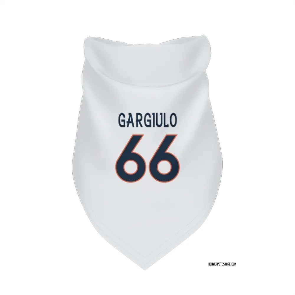Denver Broncos Nick Gargiulo White Pet Bandana for Dog & Cat