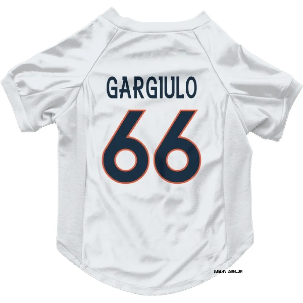 Denver Broncos Nick Gargiulo White Pet Jersey for Dog & Cat