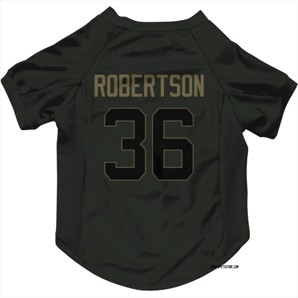Denver Broncos Parker Robertson Black Service Pet Jersey for Dog & Cat