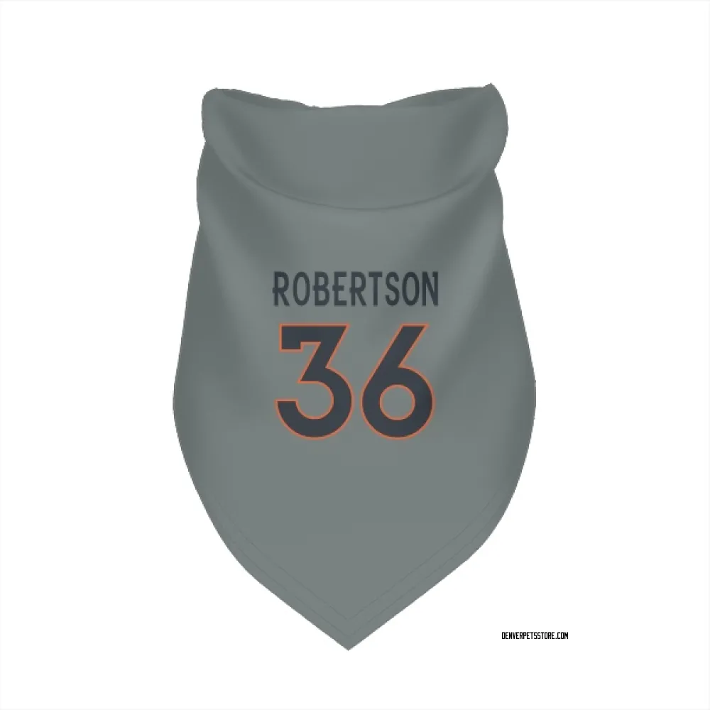 Denver Broncos Parker Robertson Gray Pet Bandana for Dog & Cat