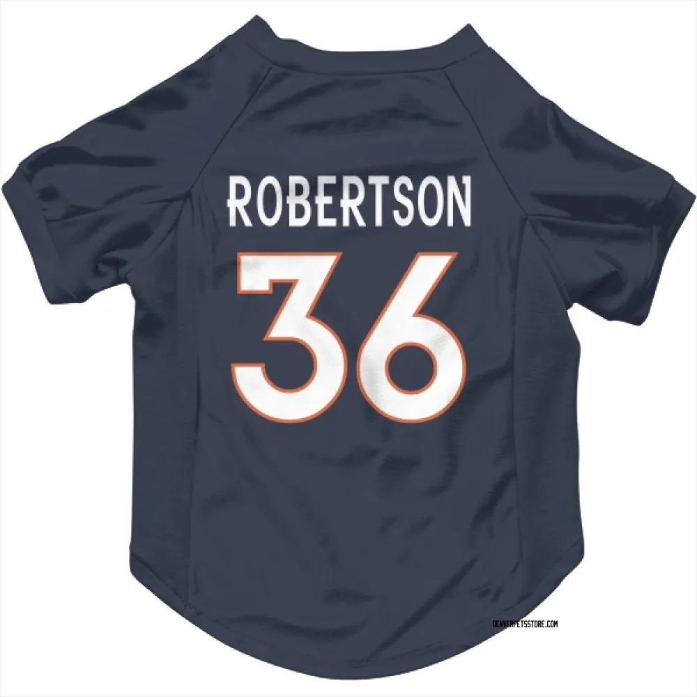 Denver Broncos Parker Robertson Navy Pet Jersey for Dog & Cat