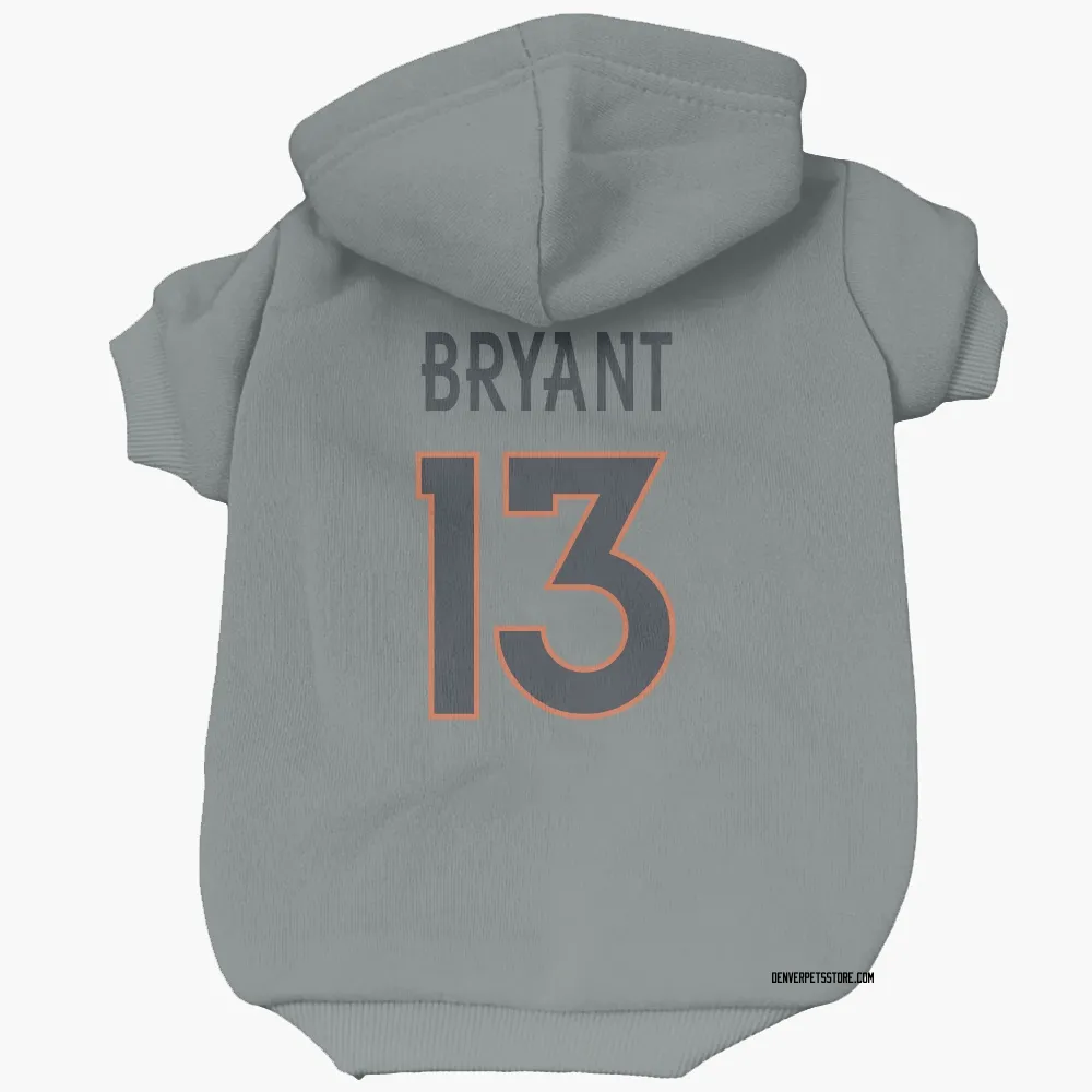 Denver Broncos Pat Bryant Gray Pet Hoodie for Dog & Cat