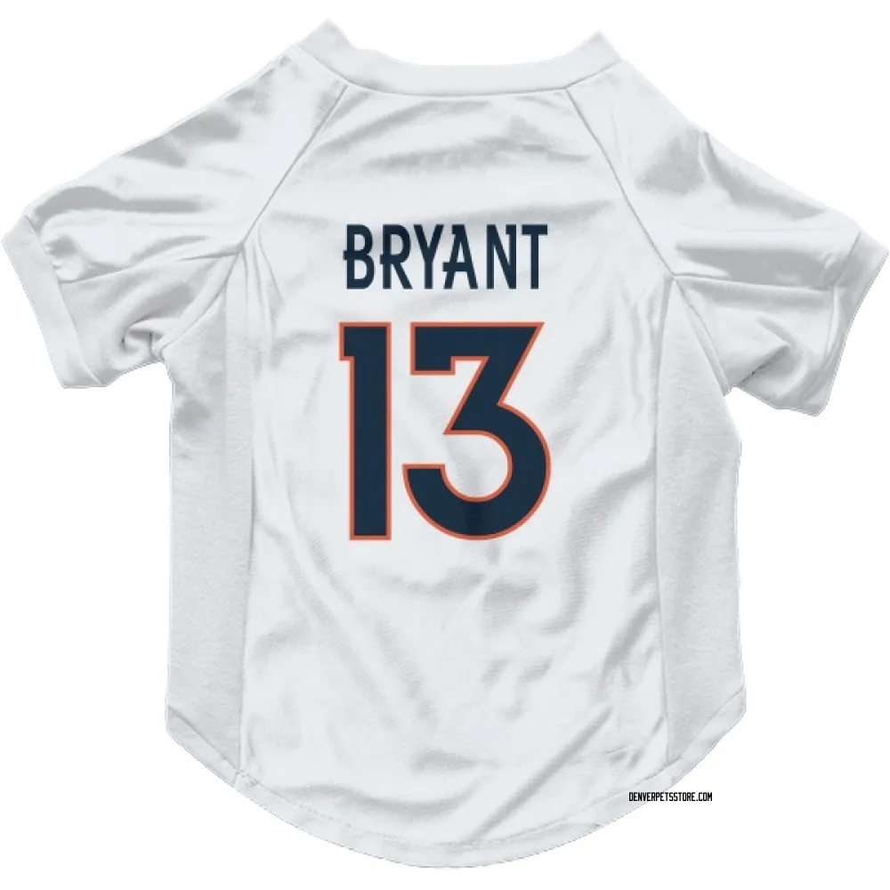 Denver Broncos Pat Bryant White Pet Jersey for Dog & Cat