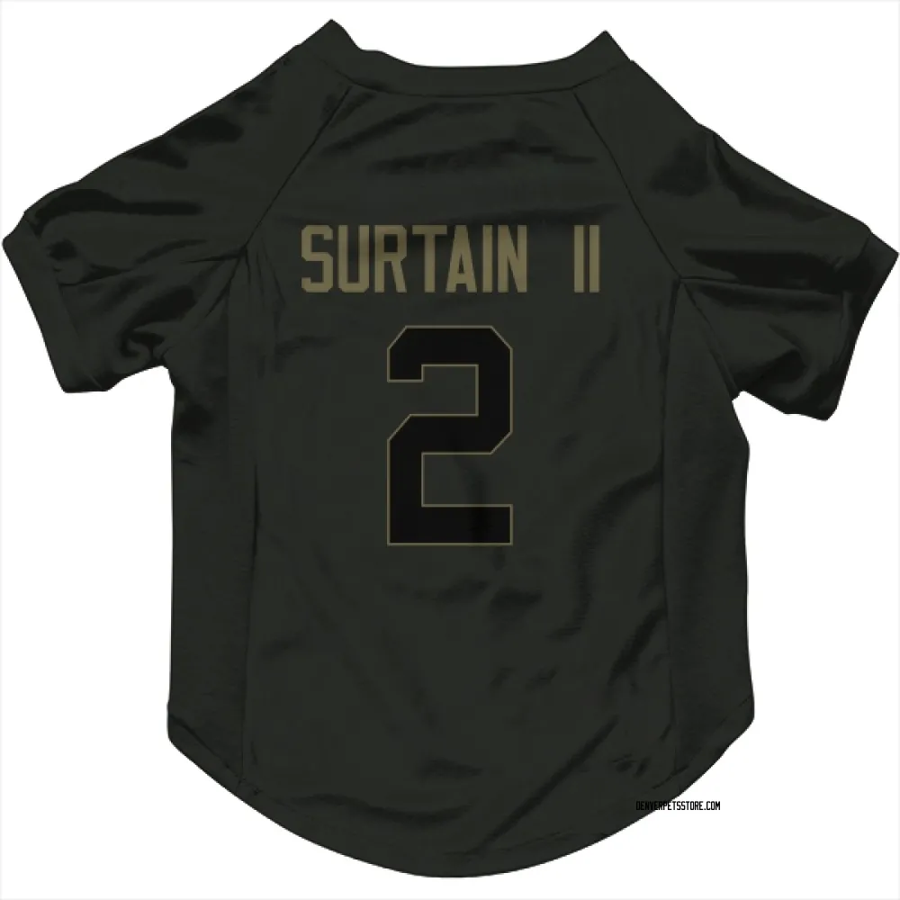 Denver Broncos Pat Surtain II Black Service Pet Jersey for Dog & Cat