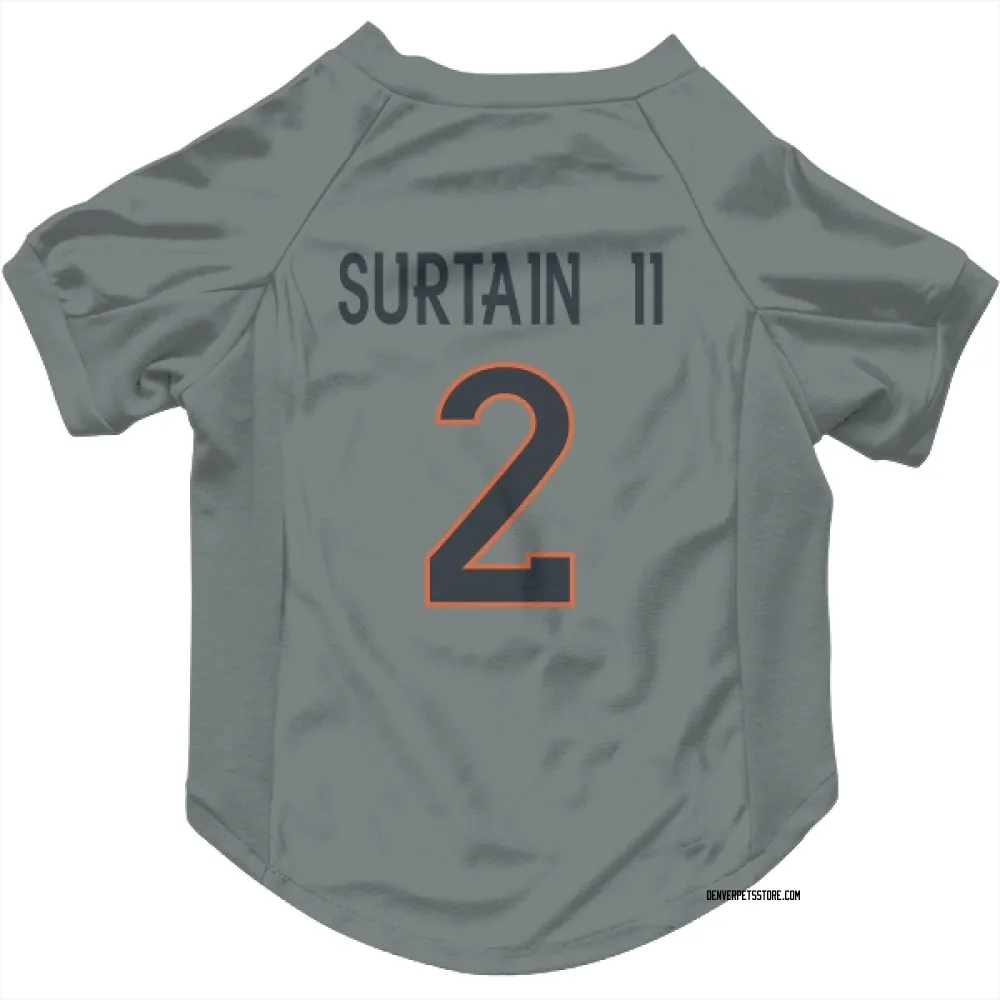 Denver Broncos Pat Surtain II Gray Pet Jersey for Dog & Cat
