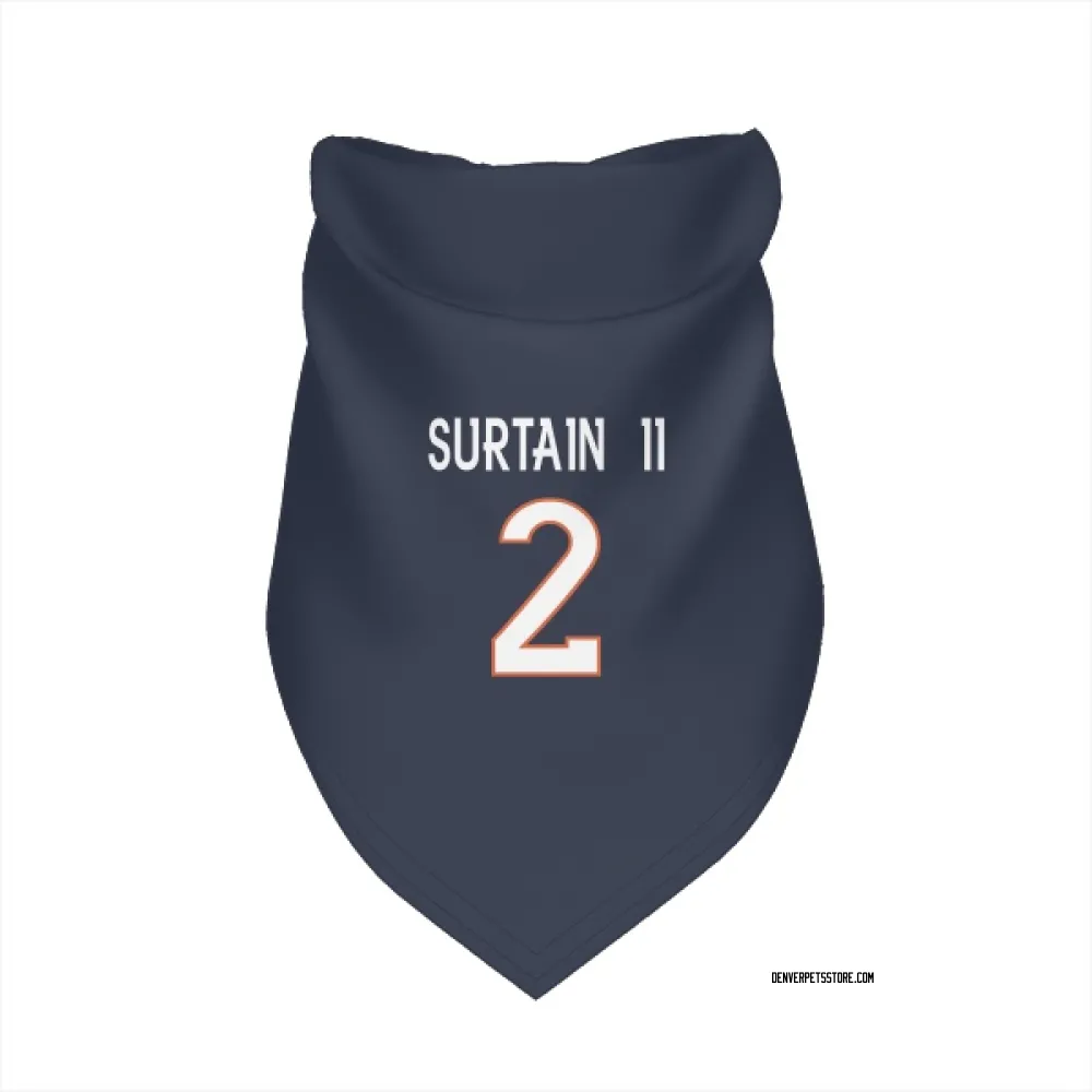 Denver Broncos Pat Surtain II Navy Pet Bandana for Dog & Cat
