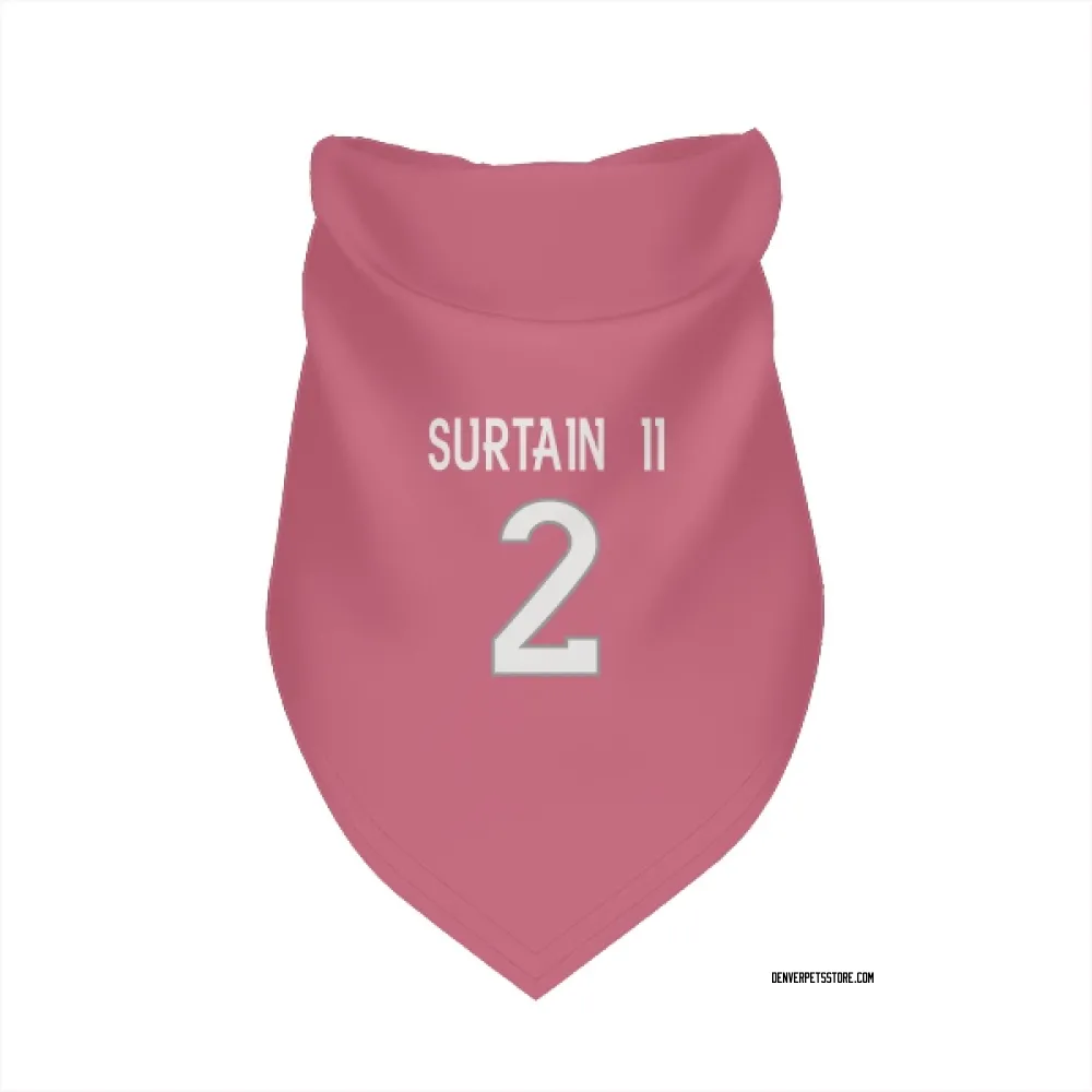 Denver Broncos Pat Surtain II Pink Pet Bandana for Dog & Cat
