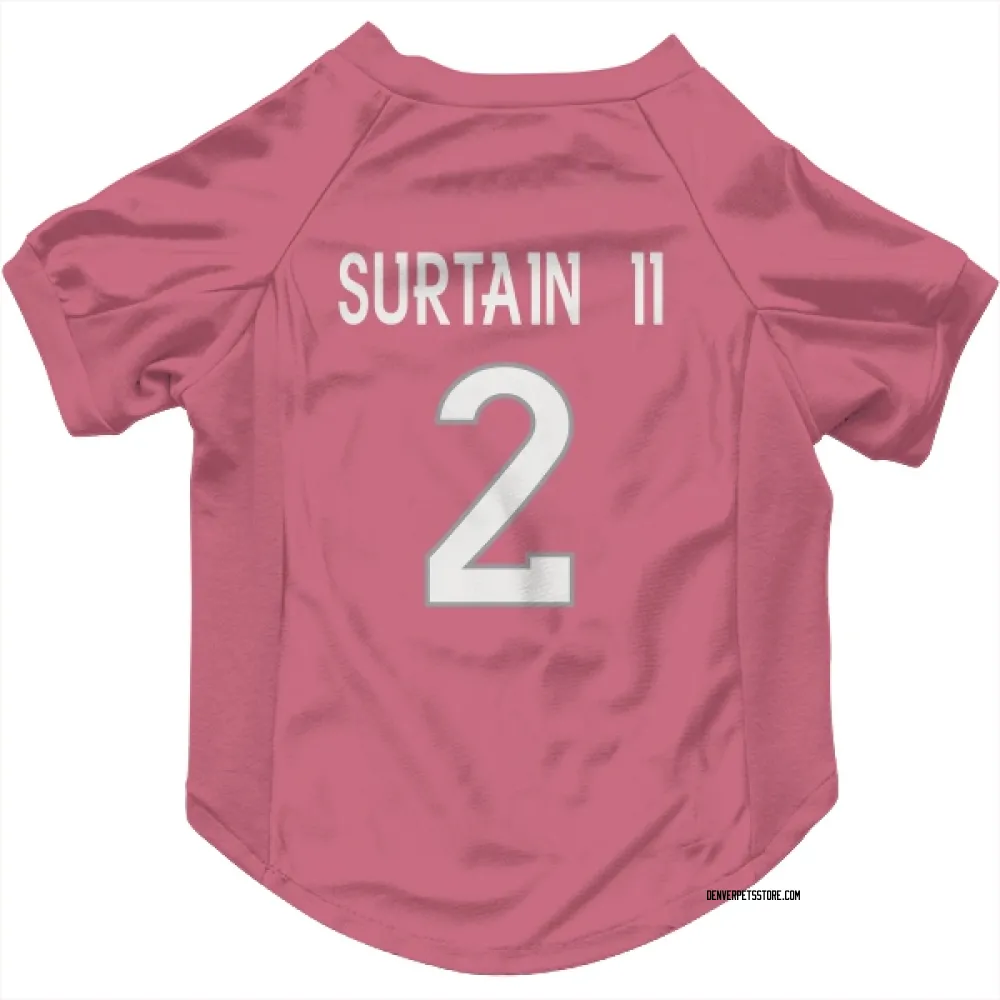 Denver Broncos Pat Surtain II Pink Pet Jersey for Dog & Cat