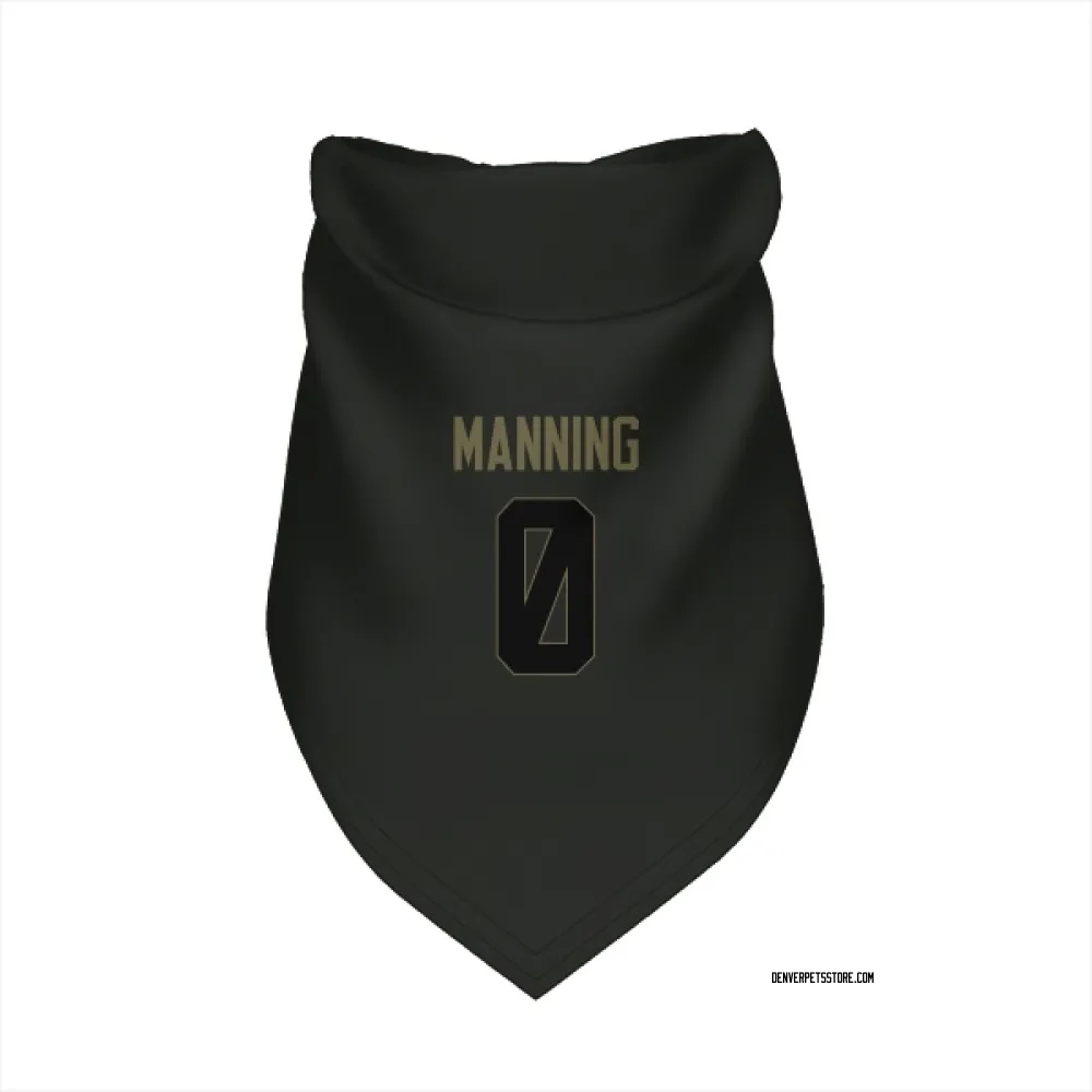 Denver Broncos Paul Manning Black Service Pet Bandana for Dog & Cat