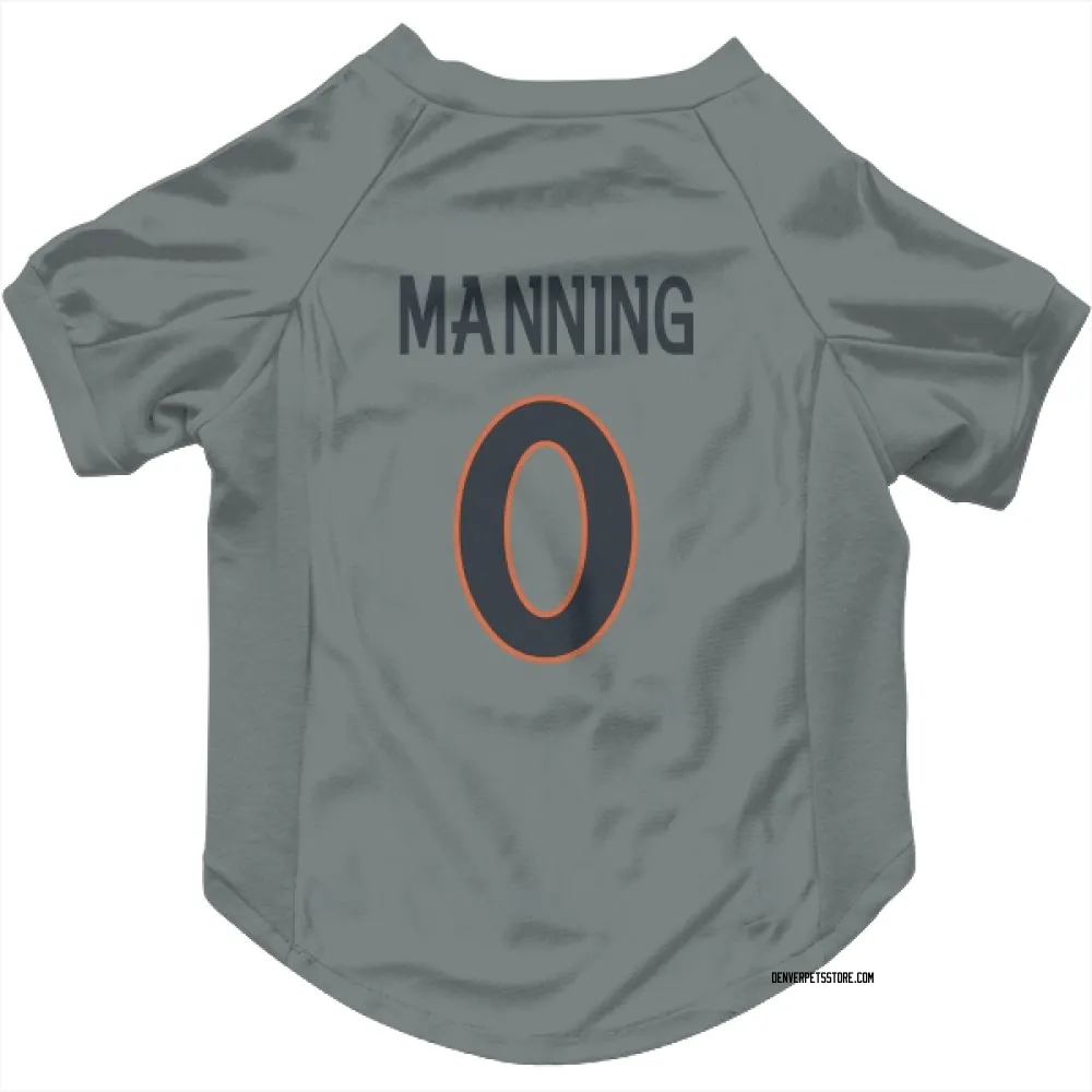 Denver Broncos Paul Manning Gray Pet Jersey for Dog & Cat
