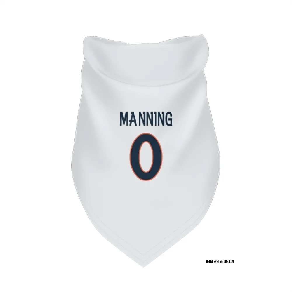 Denver Broncos Paul Manning White Pet Bandana for Dog & Cat