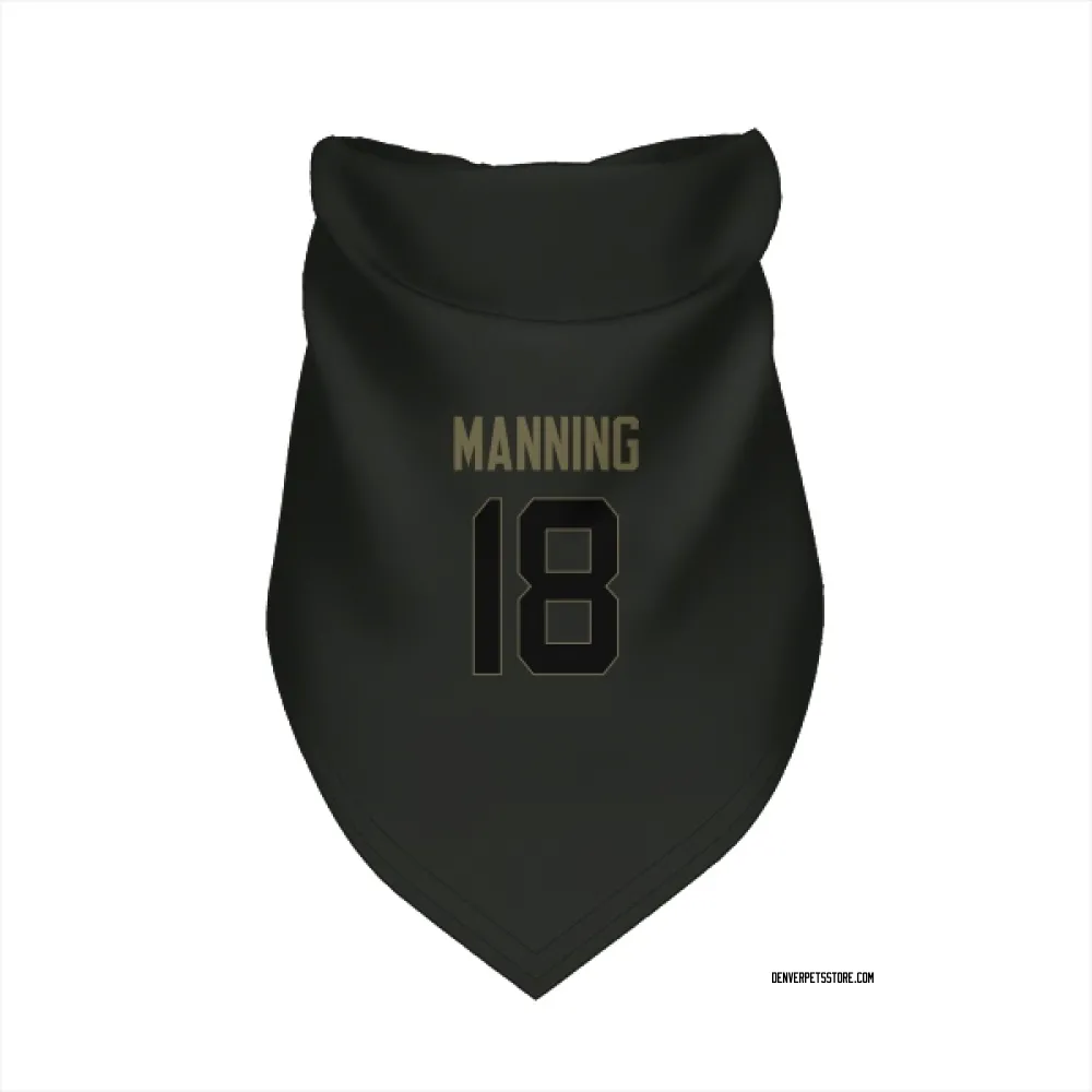 Denver Broncos Peyton Manning Black Service Pet Bandana for Dog & Cat