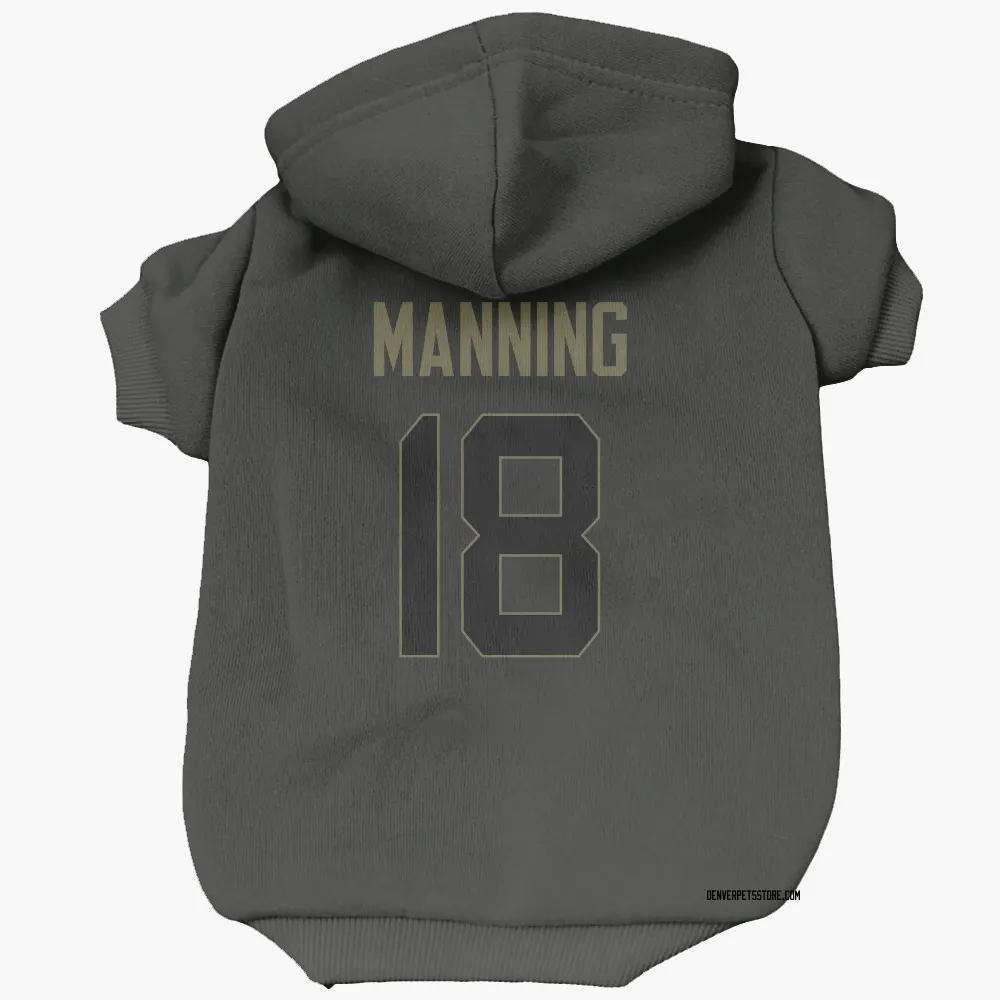 Denver Broncos Peyton Manning Black Service Pet Hoodie for Dog & Cat