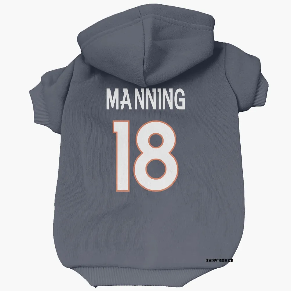 Denver Broncos Peyton Manning Navy Pet Hoodie for Dog & Cat