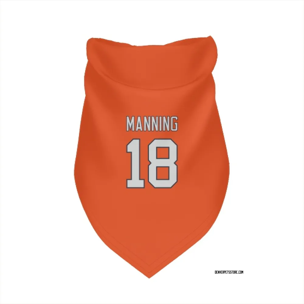 Denver Broncos Peyton Manning Orange Pet Bandana for Dog & Cat