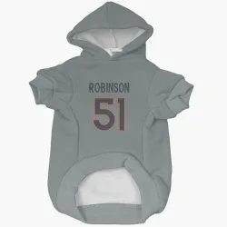 Denver Broncos Que Robinson Gray Pet Hoodie for Dog & Cat
