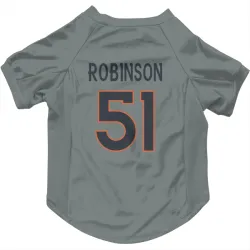 Denver Broncos Que Robinson Gray Pet Jersey for Dog & Cat