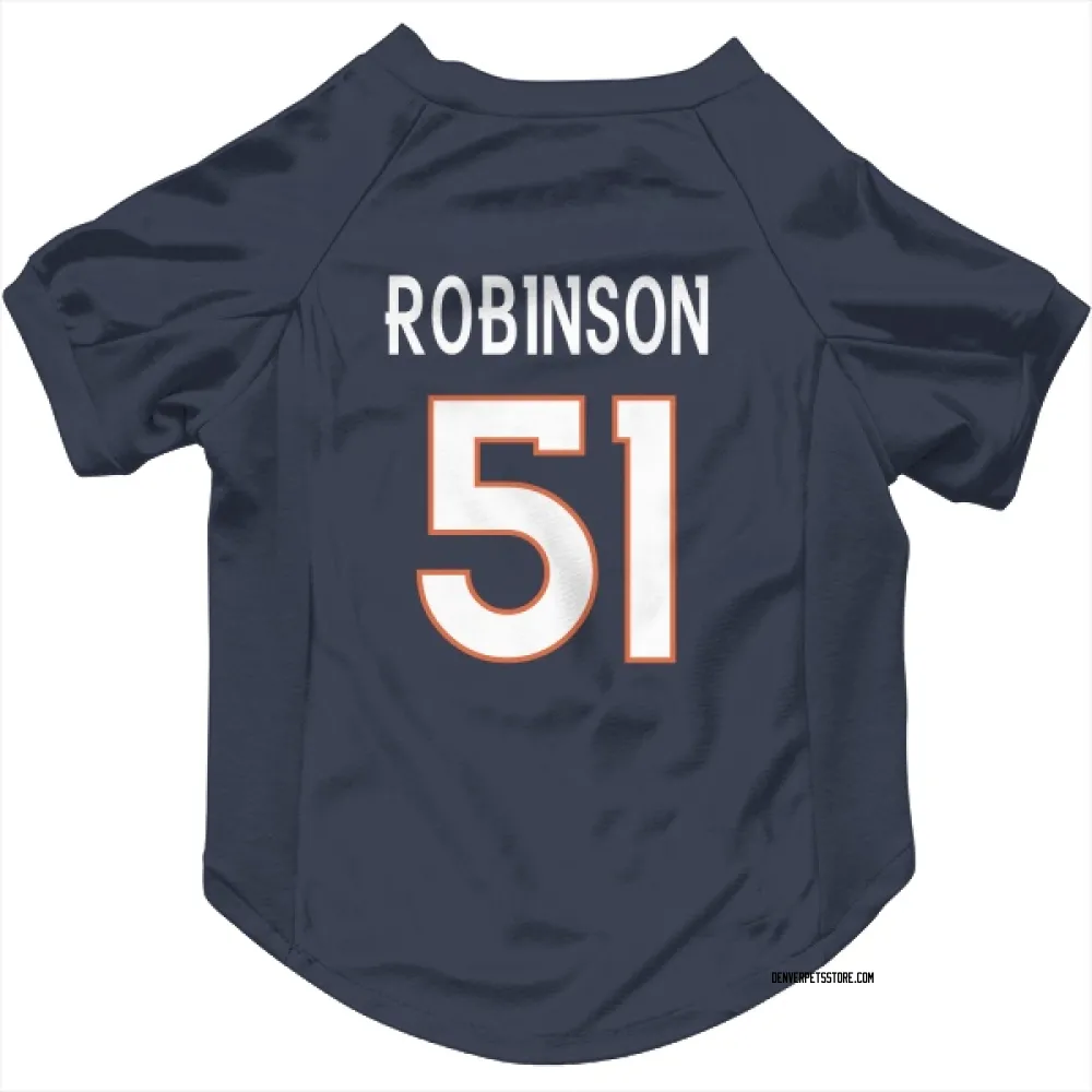 Denver Broncos Que Robinson Navy Pet Jersey for Dog & Cat