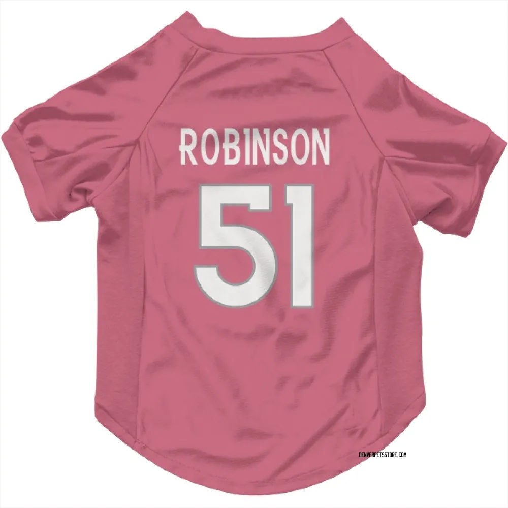 Denver Broncos Que Robinson Pink Pet Jersey for Dog & Cat