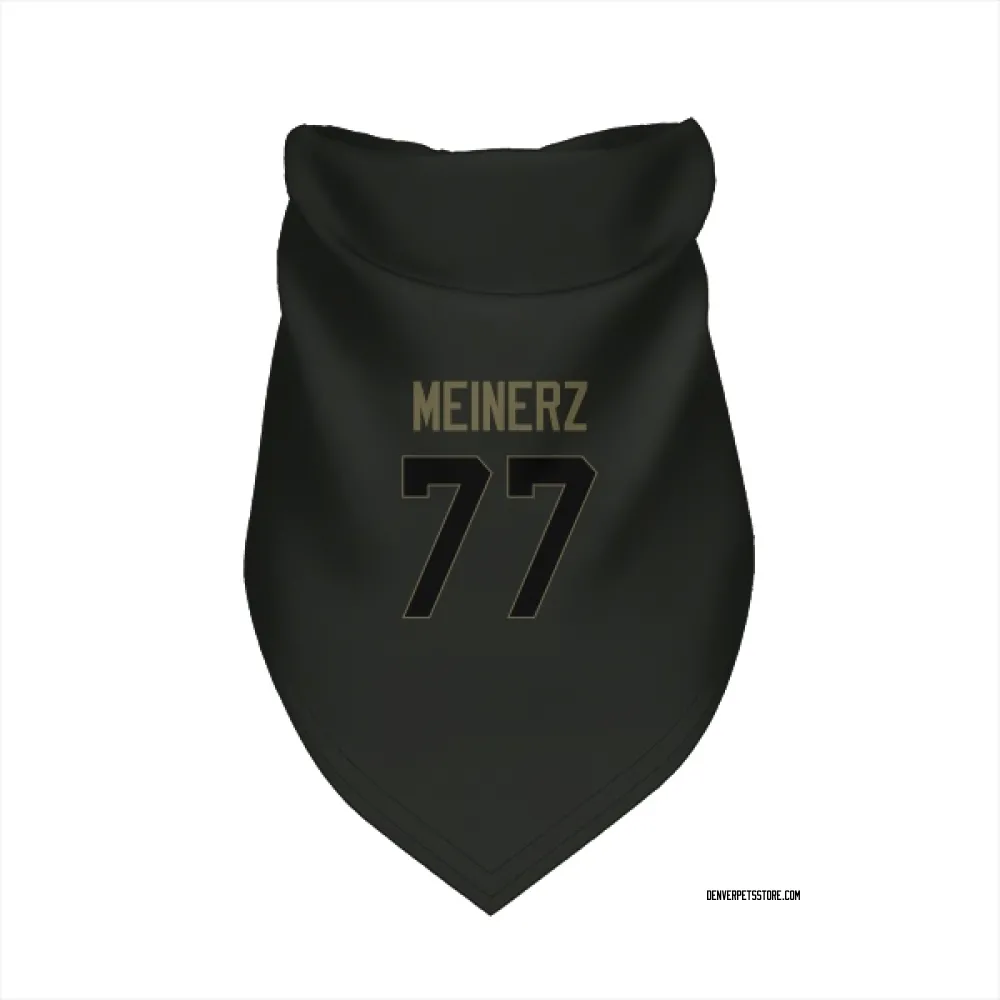 Denver Broncos Quinn Meinerz Black Service Pet Bandana for Dog & Cat