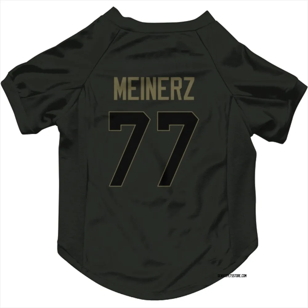Denver Broncos Quinn Meinerz Black Service Pet Jersey for Dog & Cat