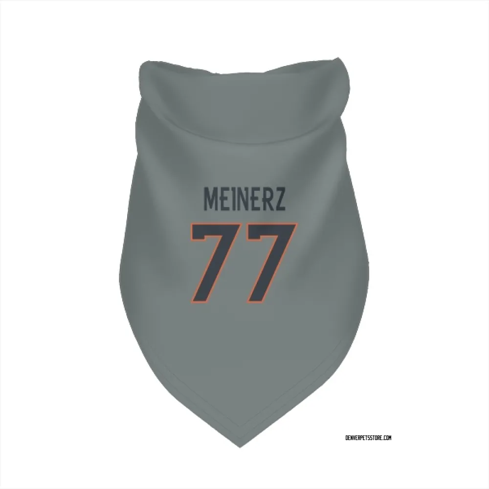 Denver Broncos Quinn Meinerz Gray Pet Bandana for Dog & Cat
