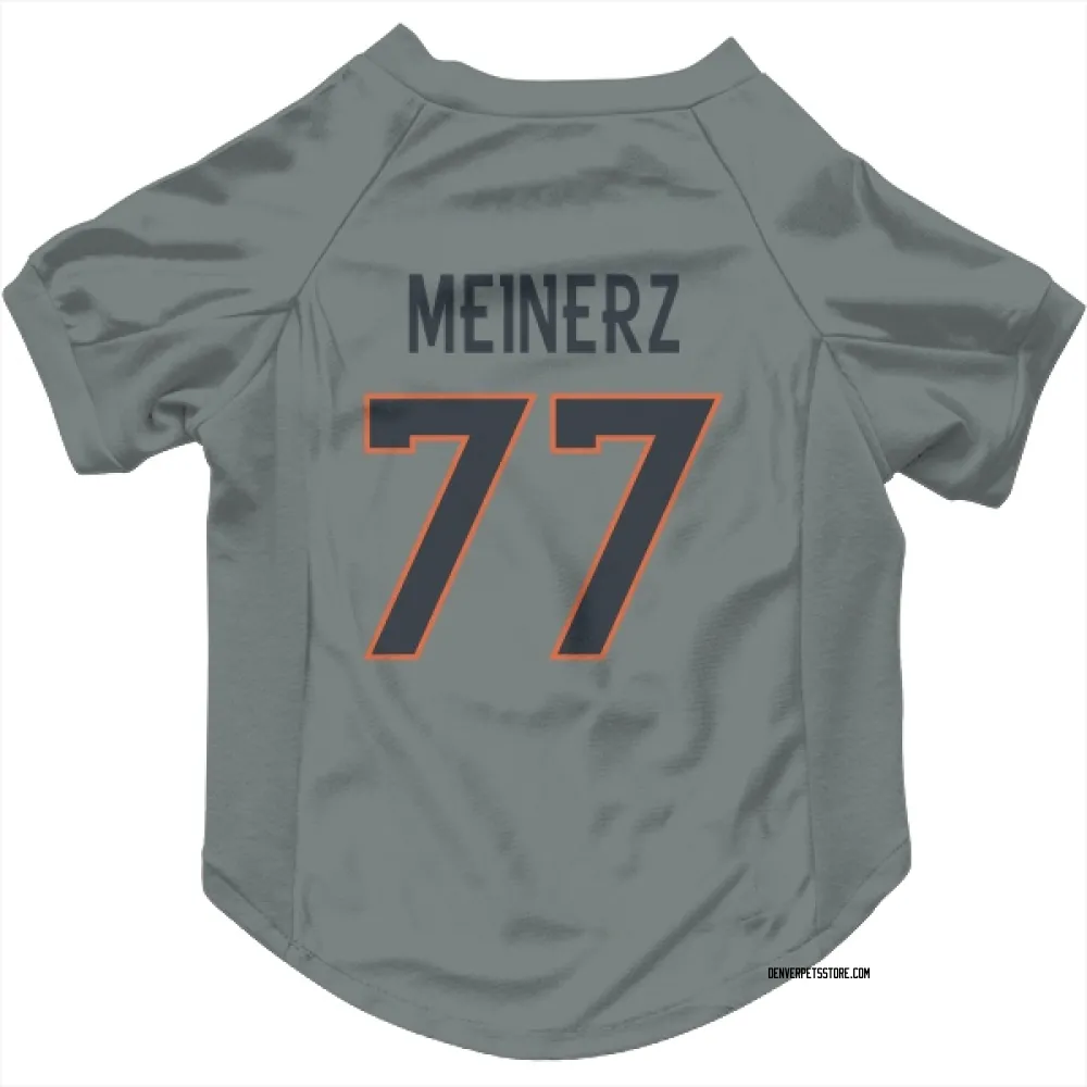 Denver Broncos Quinn Meinerz Gray Pet Jersey for Dog & Cat