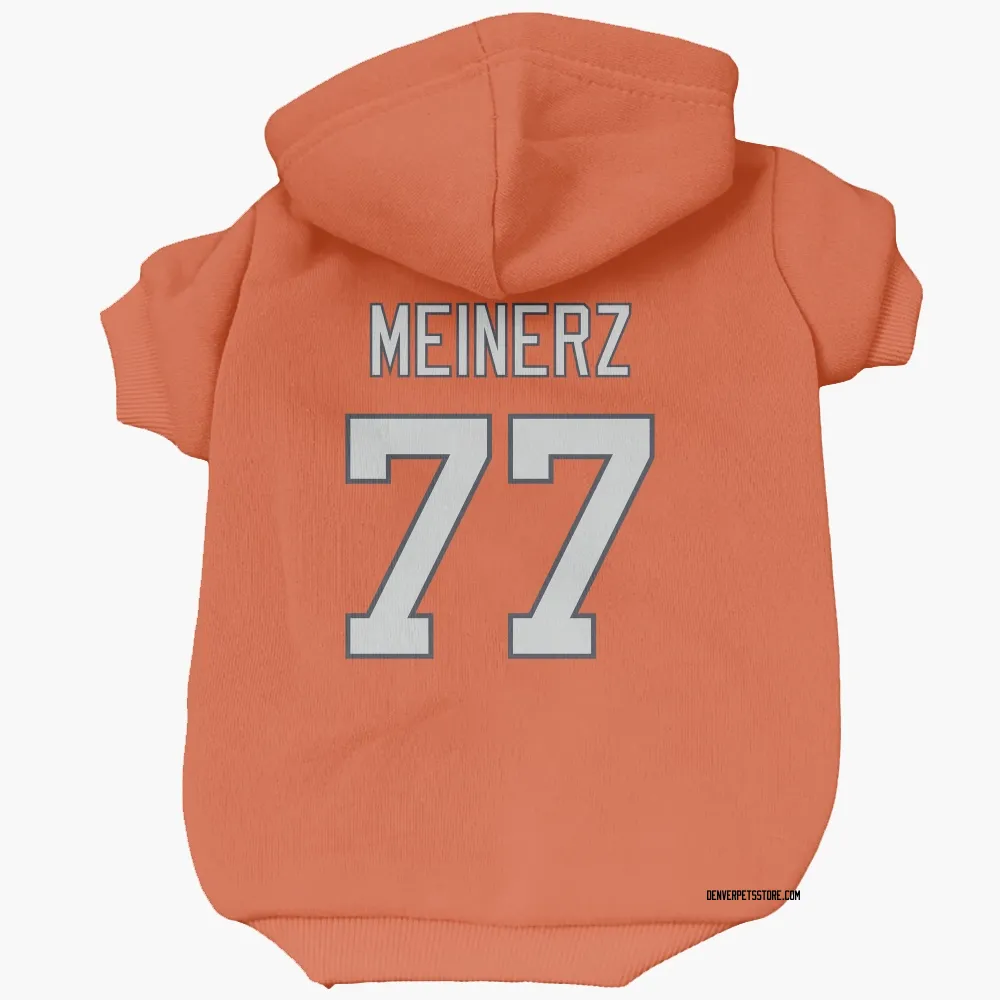 Denver Broncos Quinn Meinerz Orange Pet Hoodie for Dog & Cat