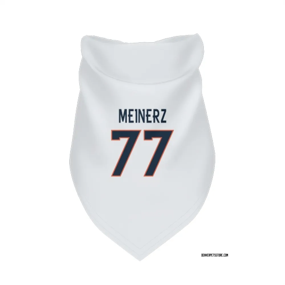 Denver Broncos Quinn Meinerz White Pet Bandana for Dog & Cat